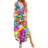 Funny Benito Coqui Frog Summer Maxi Dress Puerto Rican Coquí Football