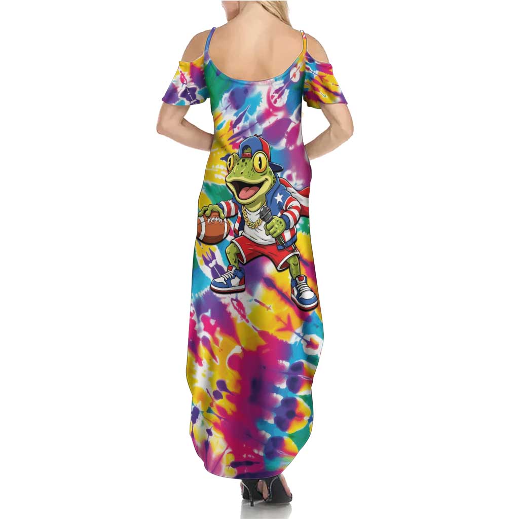 Funny Benito Coqui Frog Summer Maxi Dress Puerto Rican Coquí Football