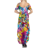 Funny Benito Coqui Frog Summer Maxi Dress Puerto Rican Coquí Football