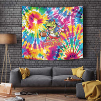 Funny Benito Coqui Frog Tapestry Puerto Rican Coquí Football