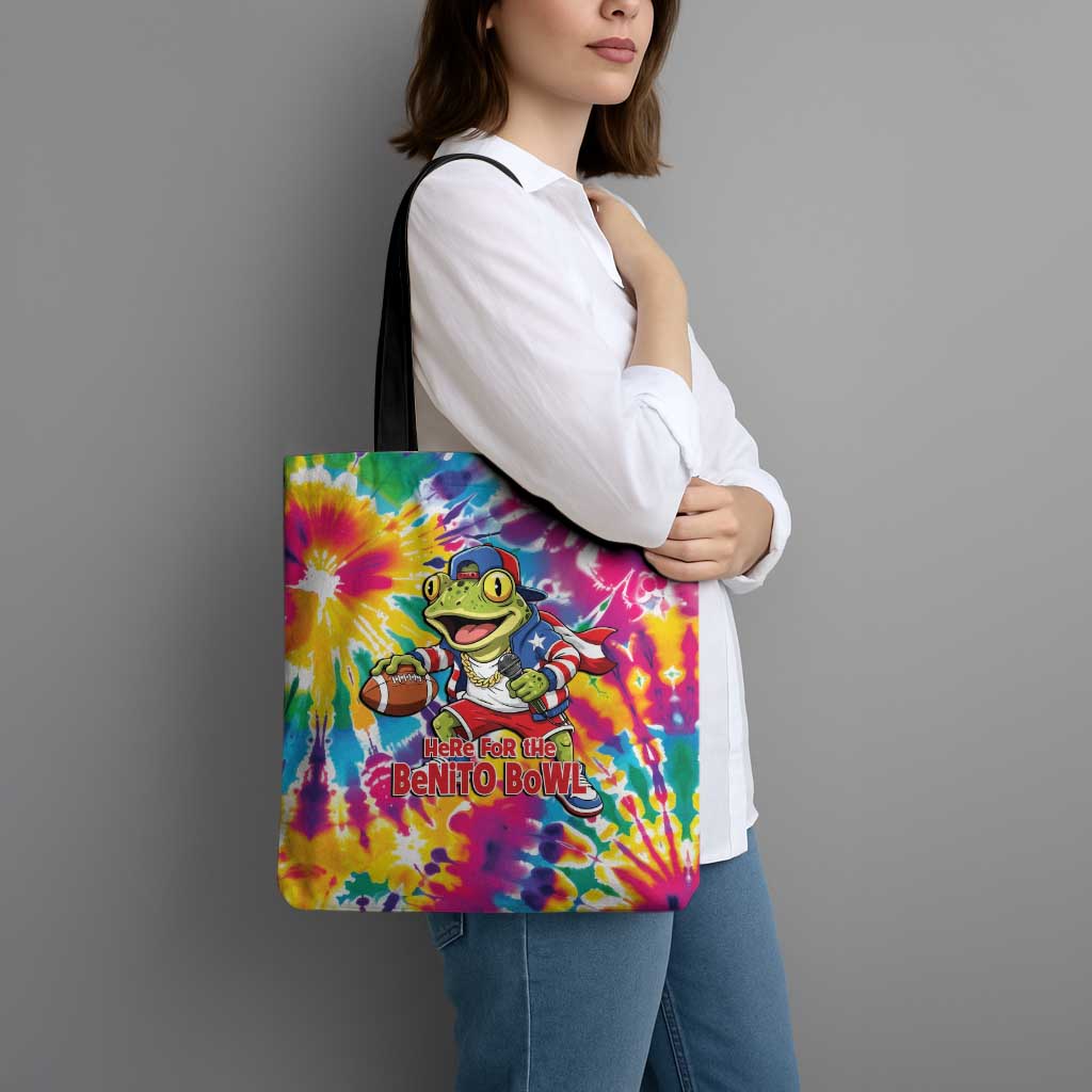 Funny Benito Coqui Frog Tote Bag Puerto Rican Coquí Football