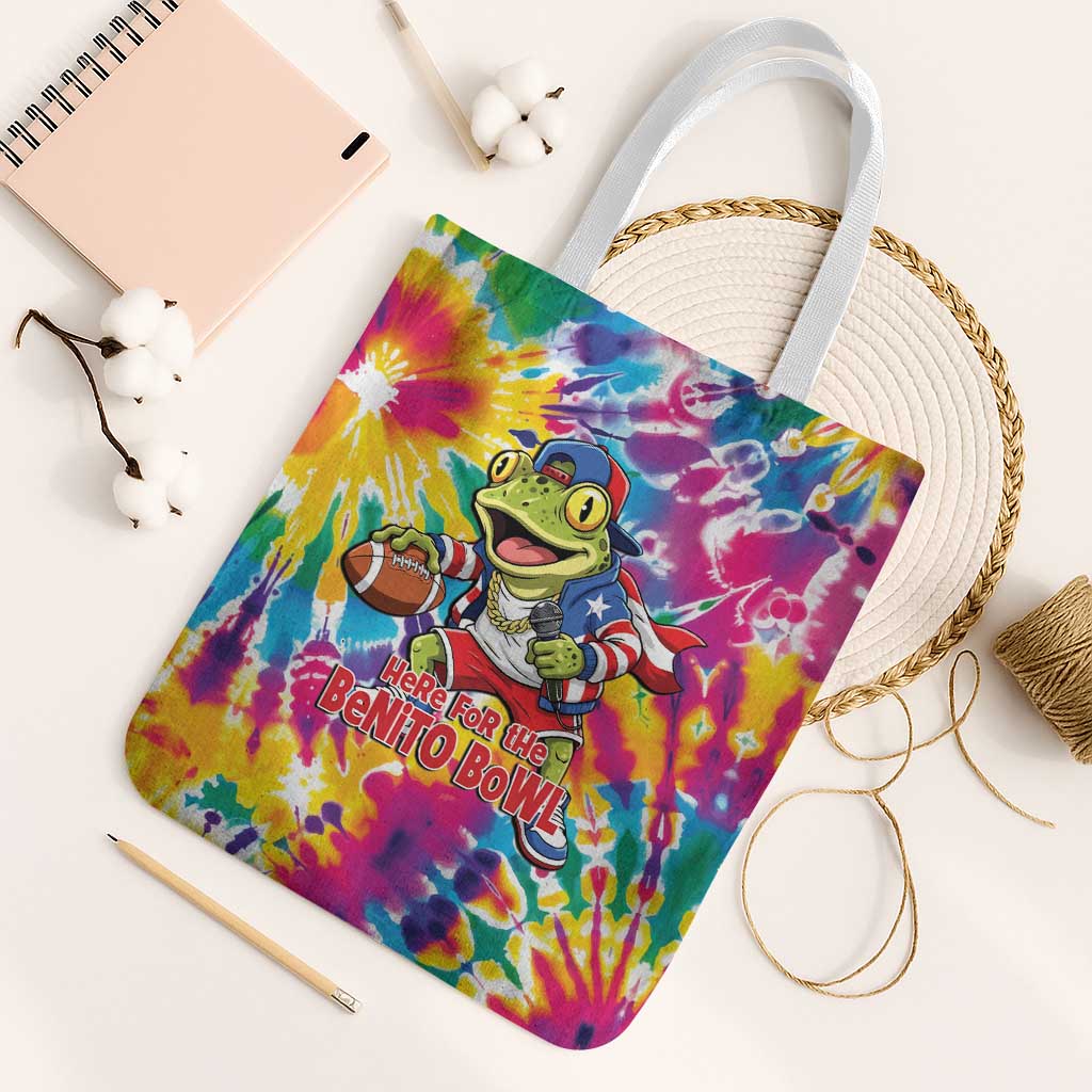 Funny Benito Coqui Frog Tote Bag Puerto Rican Coquí Football