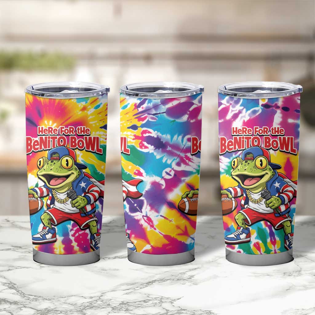 Funny Benito Coqui Frog Tumbler Cup Puerto Rican Coquí Football