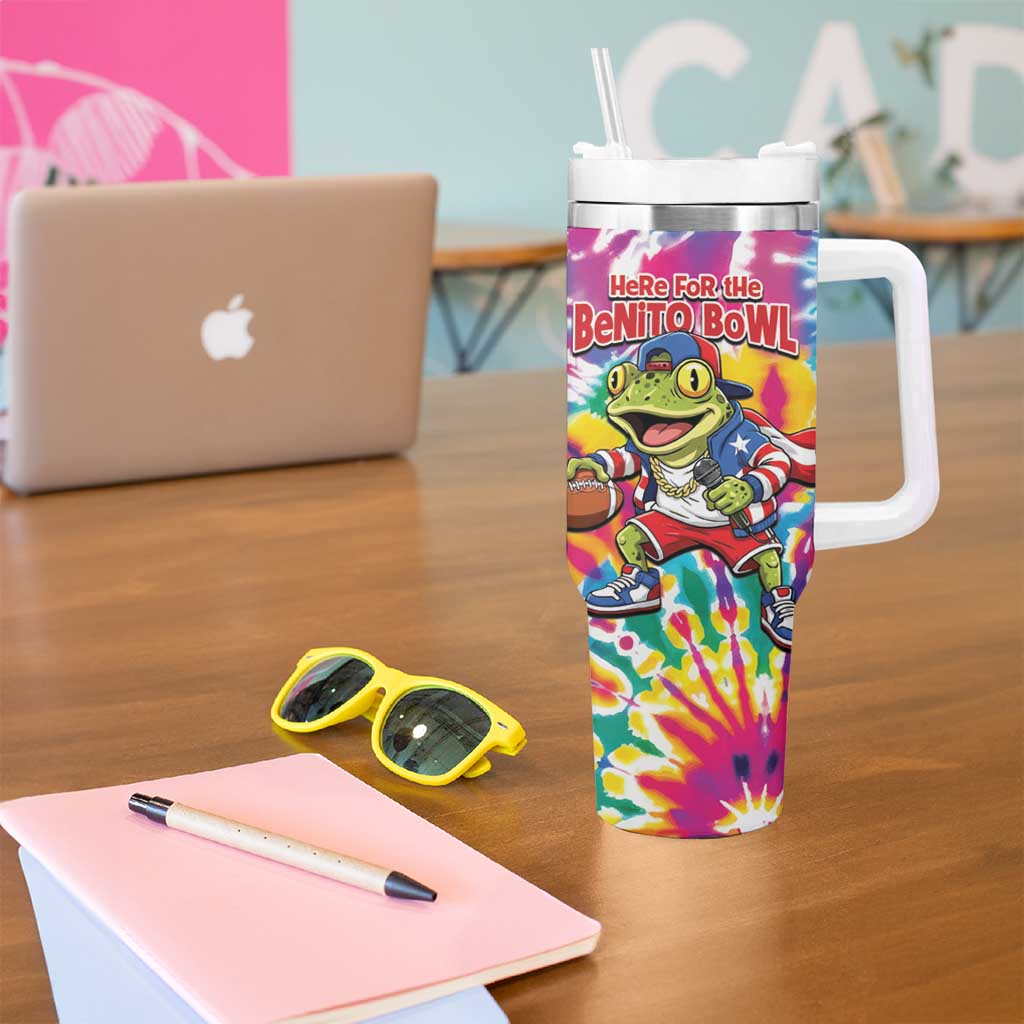Funny Benito Coqui Frog Tumbler With Handle Puerto Rican Coquí Football