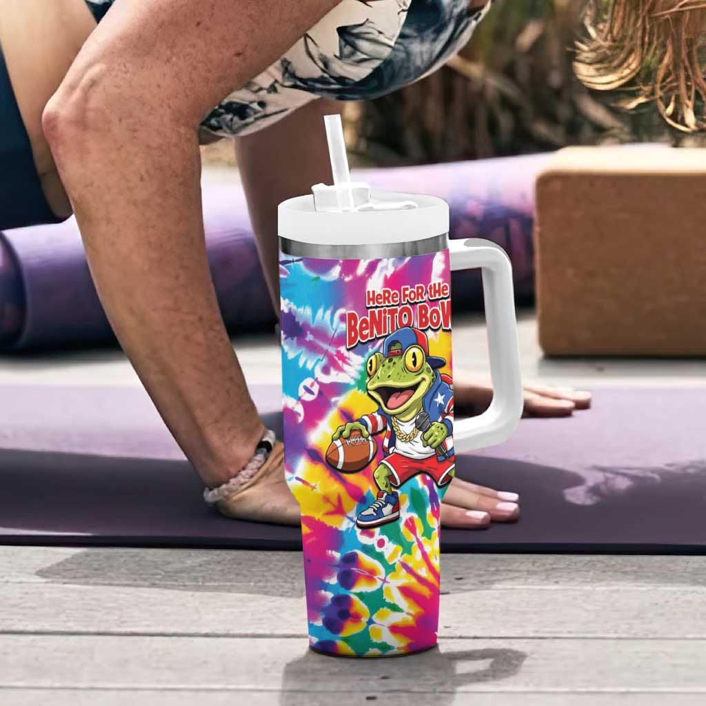 Funny Benito Coqui Frog Tumbler With Handle Puerto Rican Coquí Football