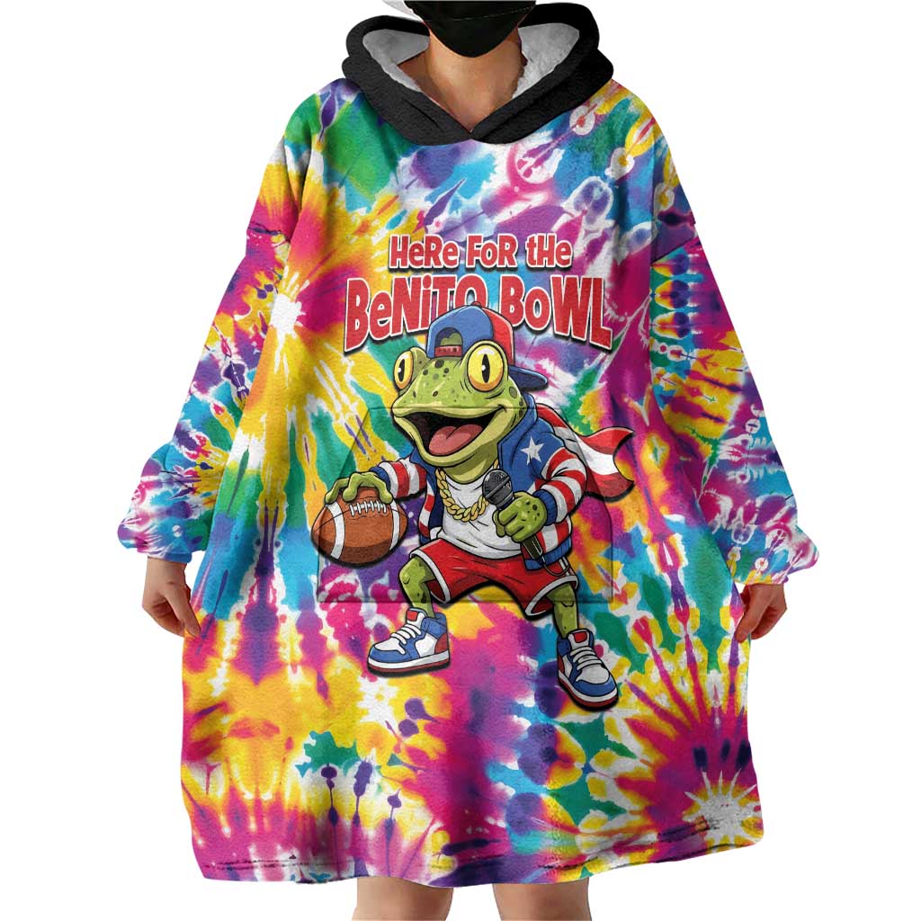 Funny Benito Coqui Frog Wearable Blanket Hoodie Puerto Rican Coquí Football