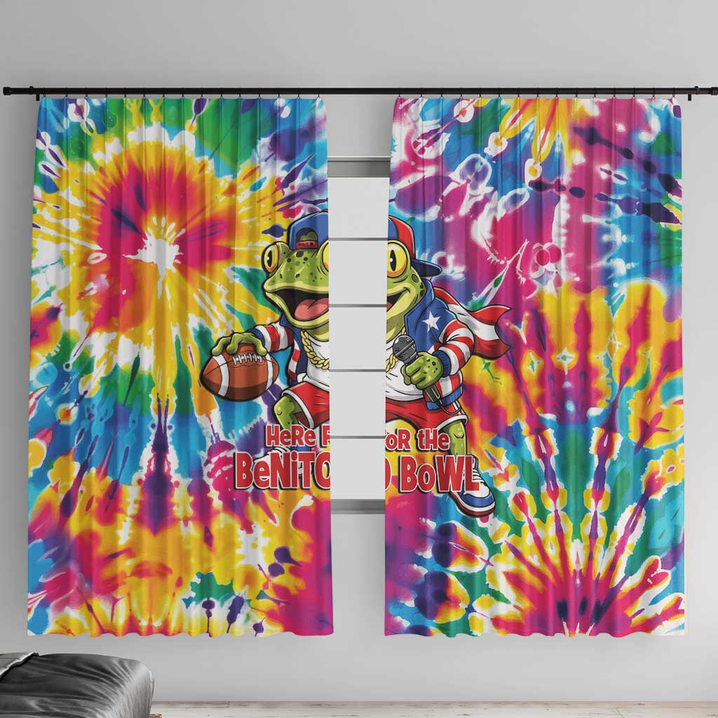 Funny Benito Coqui Frog Window Curtain Puerto Rican Coquí Football