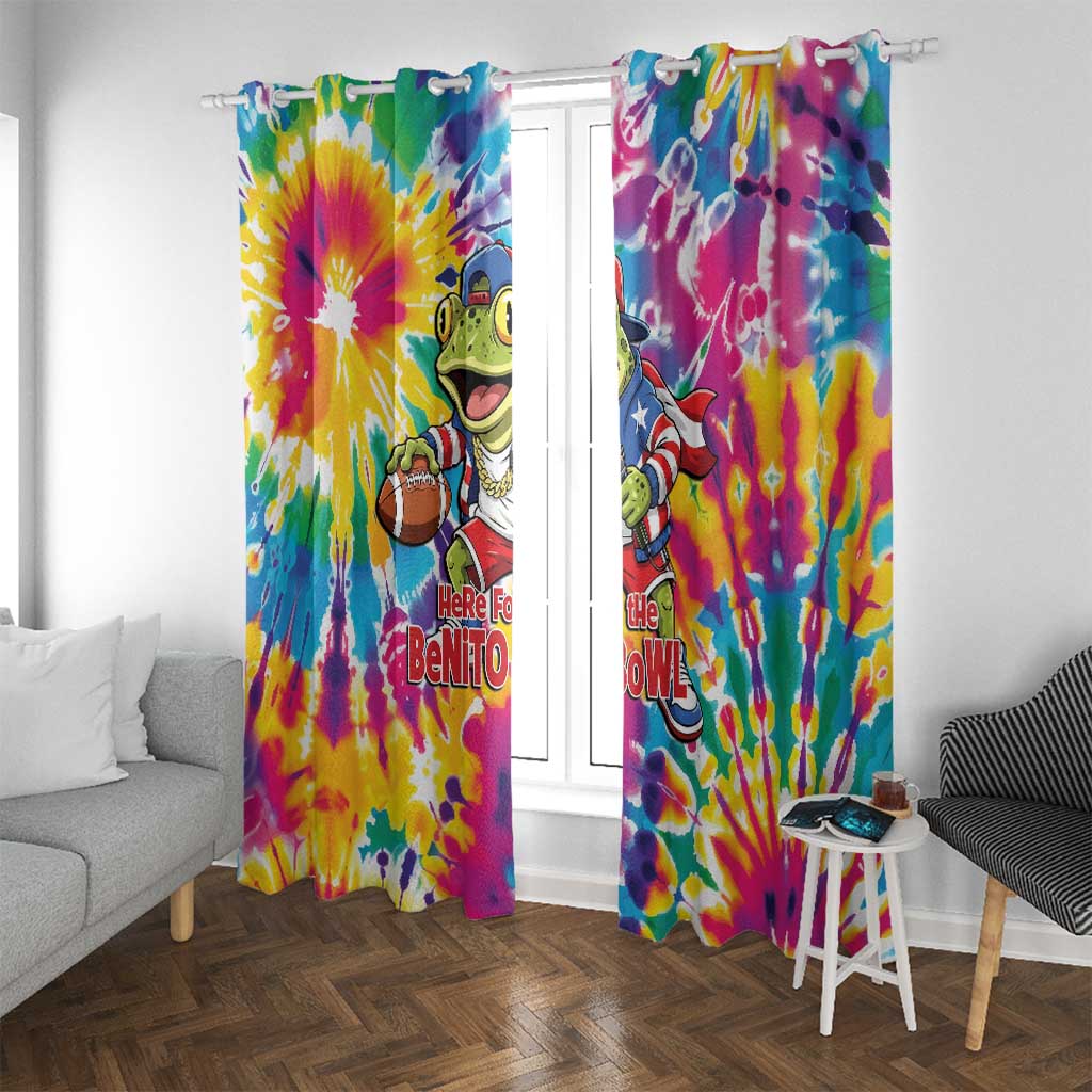 Funny Benito Coqui Frog Window Curtain Puerto Rican Coquí Football