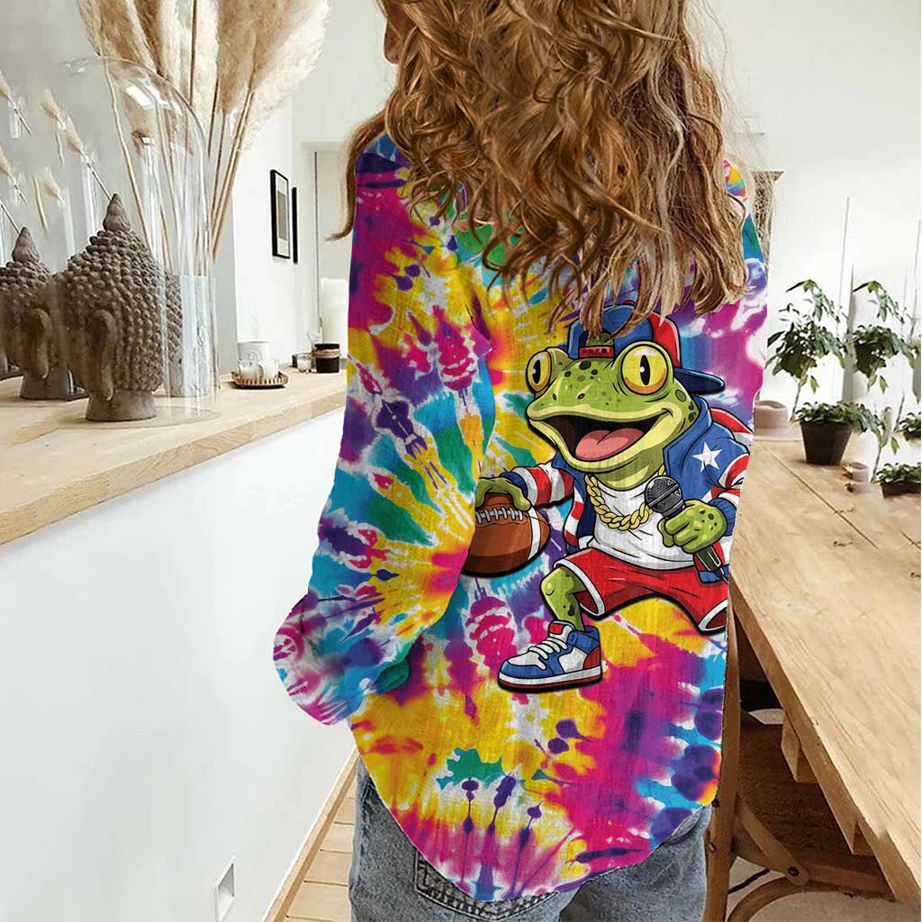 Funny Benito Coqui Frog Women Casual Shirt Puerto Rican Coquí Football