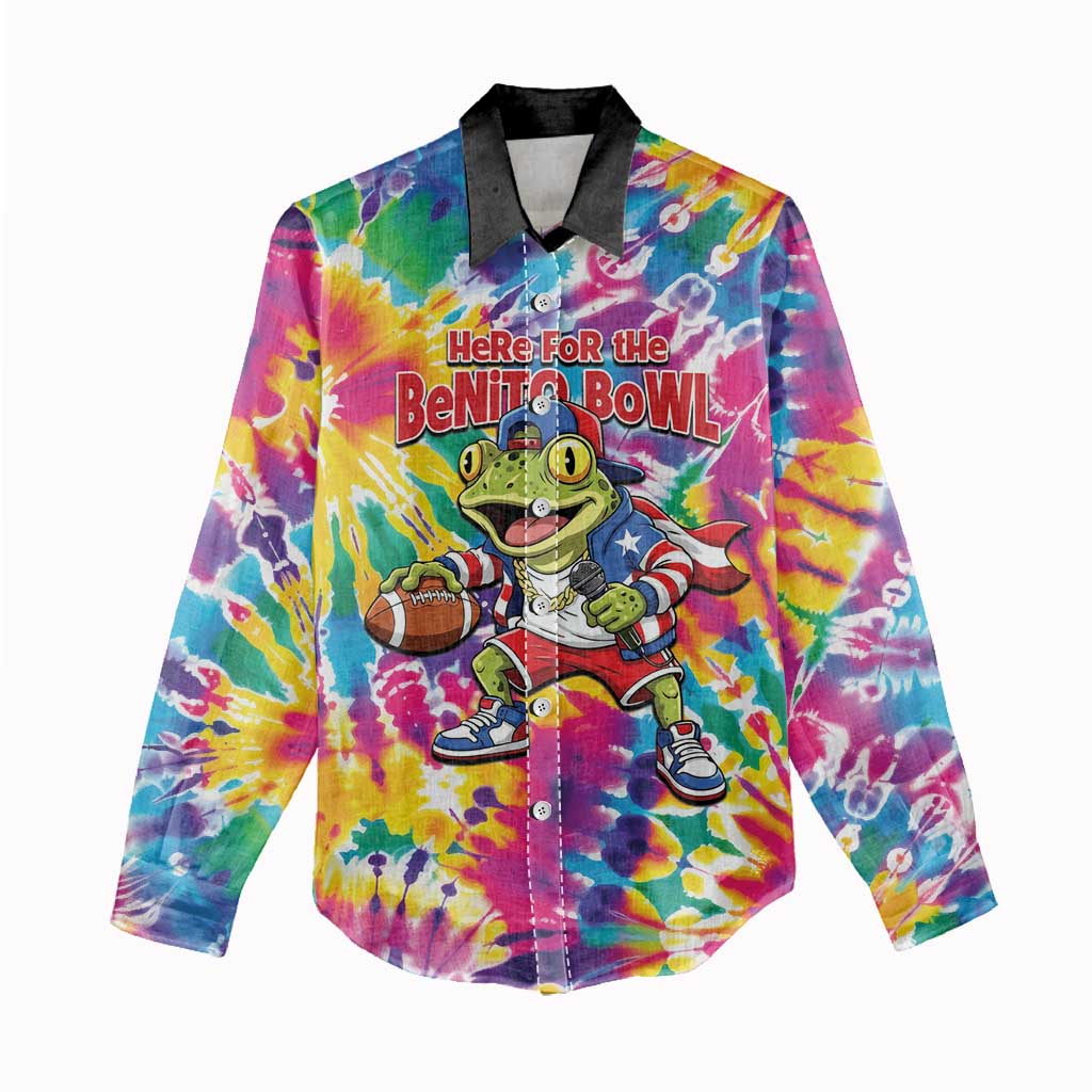 Funny Benito Coqui Frog Women Casual Shirt Puerto Rican Coquí Football