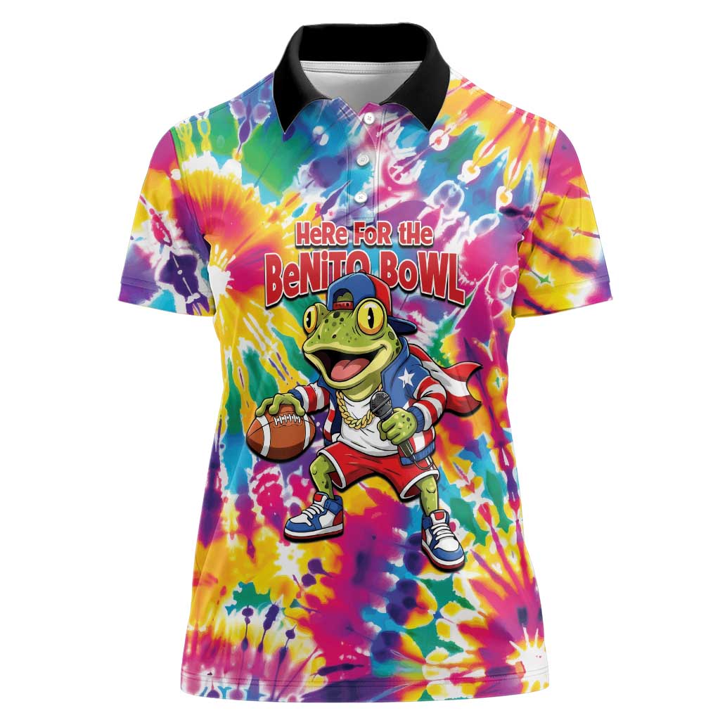 Funny Benito Coqui Frog Women Polo Shirt Puerto Rican Coquí Football