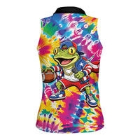 Funny Benito Coqui Frog Women Sleeveless Polo Shirt Puerto Rican Coquí Football