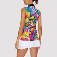 Funny Benito Coqui Frog Women Sleeveless Polo Shirt Puerto Rican Coquí Football