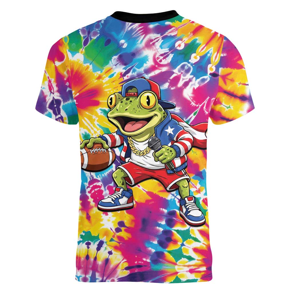 Funny Benito Coqui Frog Women V-Neck T-Shirt Puerto Rican Coquí Football