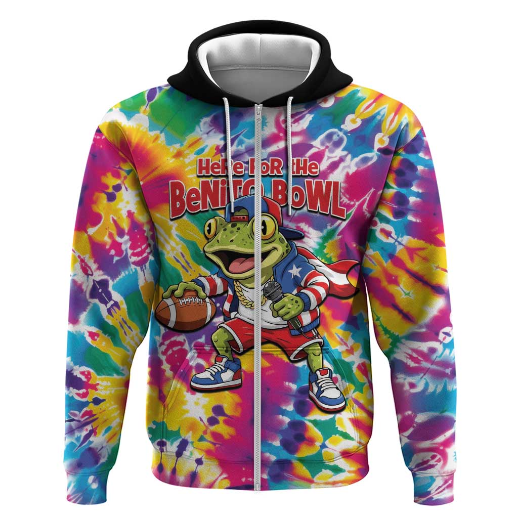 Funny Benito Coqui Frog Zip Hoodie Puerto Rican Coquí Football