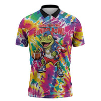 Funny Benito Coqui Frog Zipper Polo Shirt Puerto Rican Coquí Football