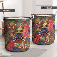 Funny Benito Bowl Laundry Basket Puerto Rican Coquí Football