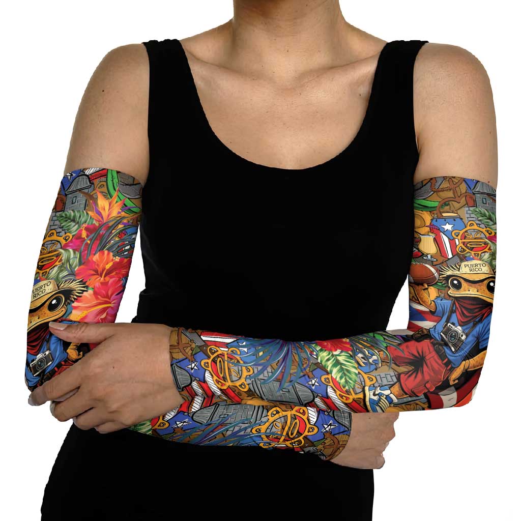 Funny Benito Bowl Arm Sleeves Puerto Rican Coquí Football