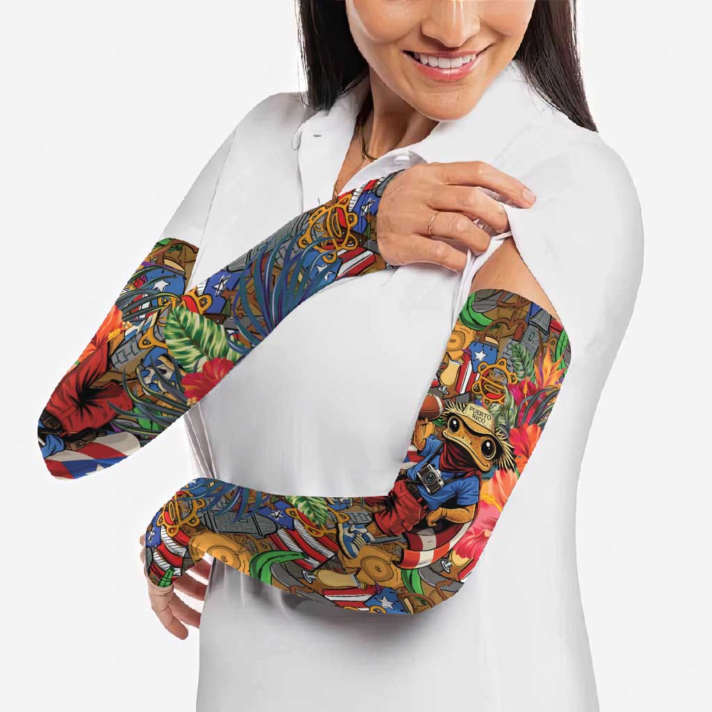 Funny Benito Bowl Arm Sleeves Puerto Rican Coquí Football