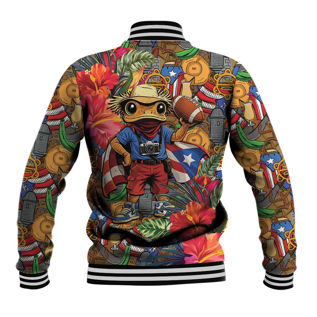 Funny Benito Bowl Baseball Jacket Puerto Rican Coquí Football
