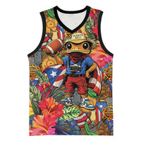 Funny Benito Bowl Basketball Jersey Puerto Rican Coquí Football