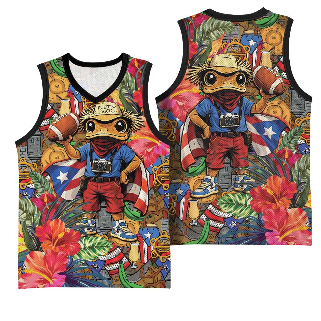 Funny Benito Bowl Basketball Jersey Puerto Rican Coquí Football
