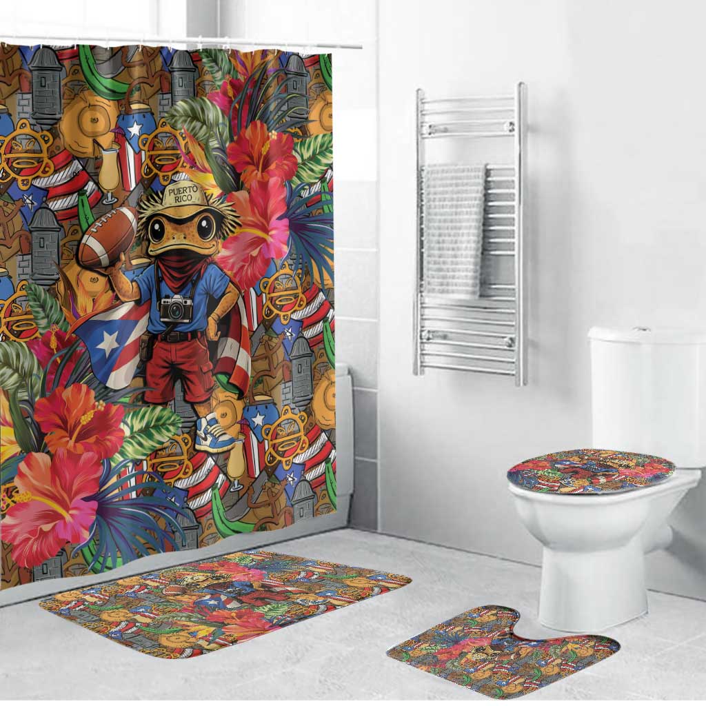 Funny Benito Bowl Bathroom Set Puerto Rican Coquí Football