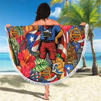 Funny Benito Bowl Beach Blanket Puerto Rican Coquí Football