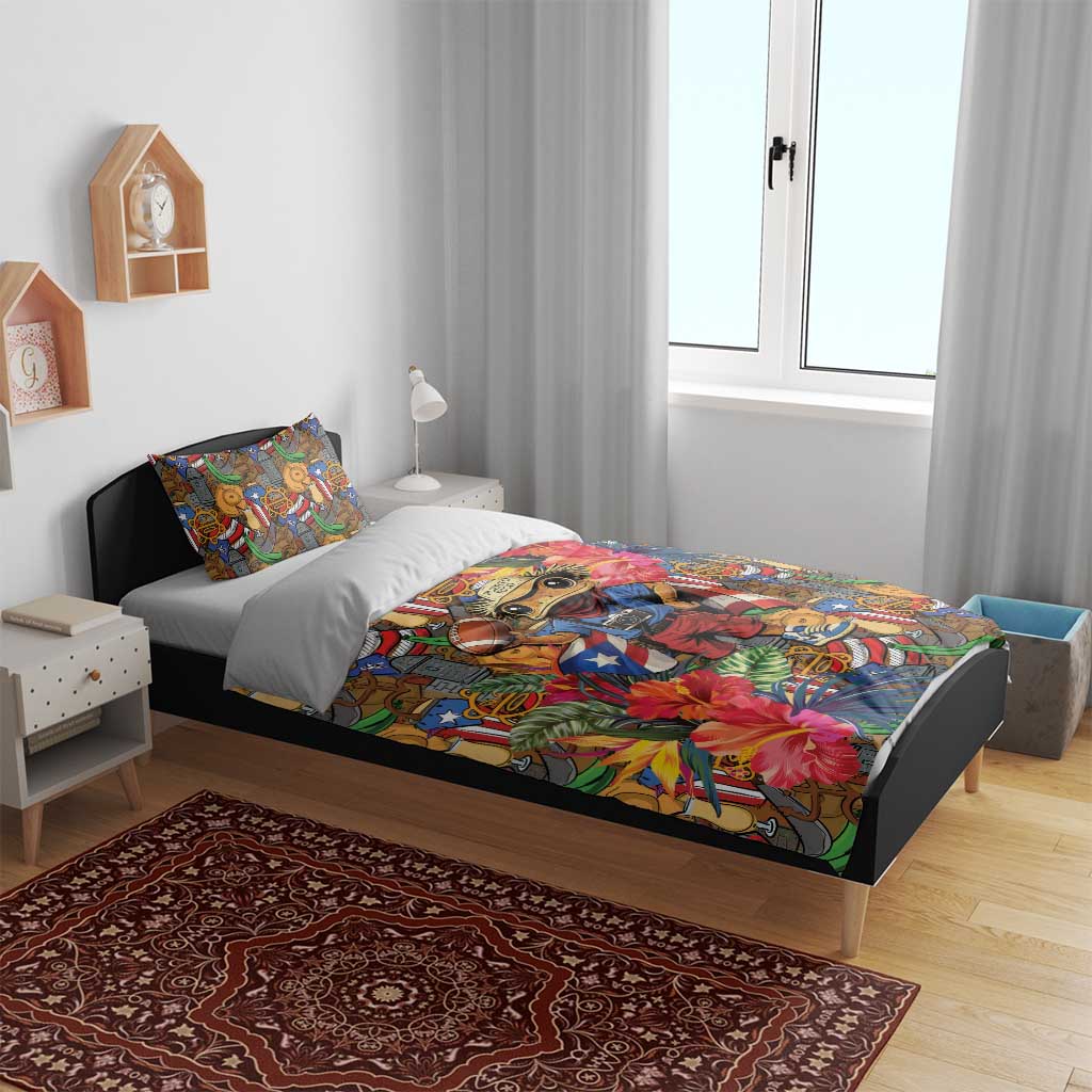Funny Benito Bowl Bedding Set Puerto Rican Coquí Football