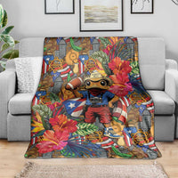 Funny Benito Bowl Blanket Puerto Rican Coquí Football