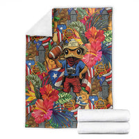Funny Benito Bowl Blanket Puerto Rican Coquí Football