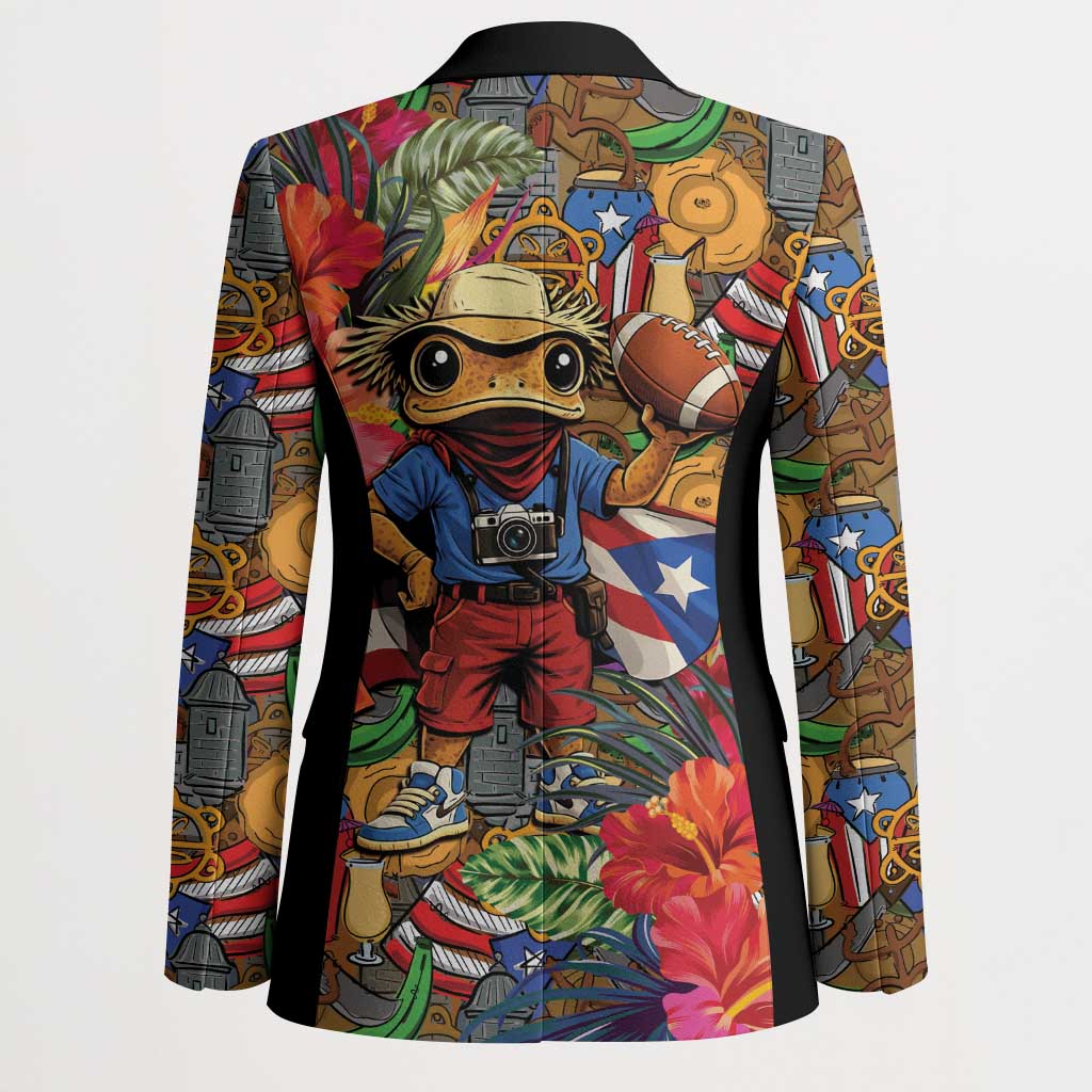 Funny Benito Bowl Blazer Puerto Rican Coquí Football