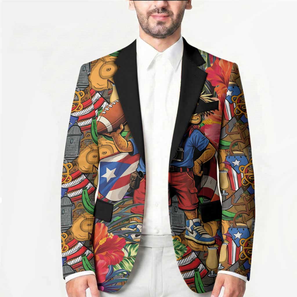 Funny Benito Bowl Blazer Puerto Rican Coquí Football