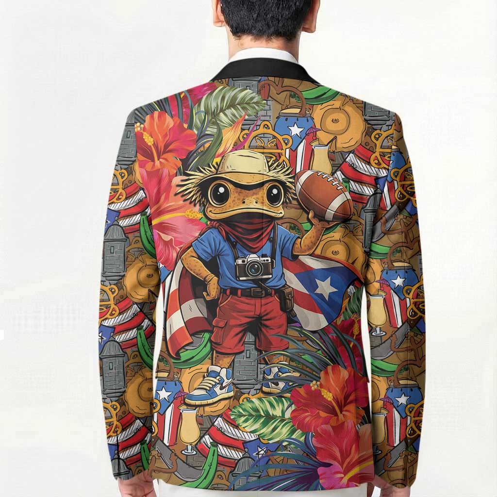 Funny Benito Bowl Blazer Puerto Rican Coquí Football
