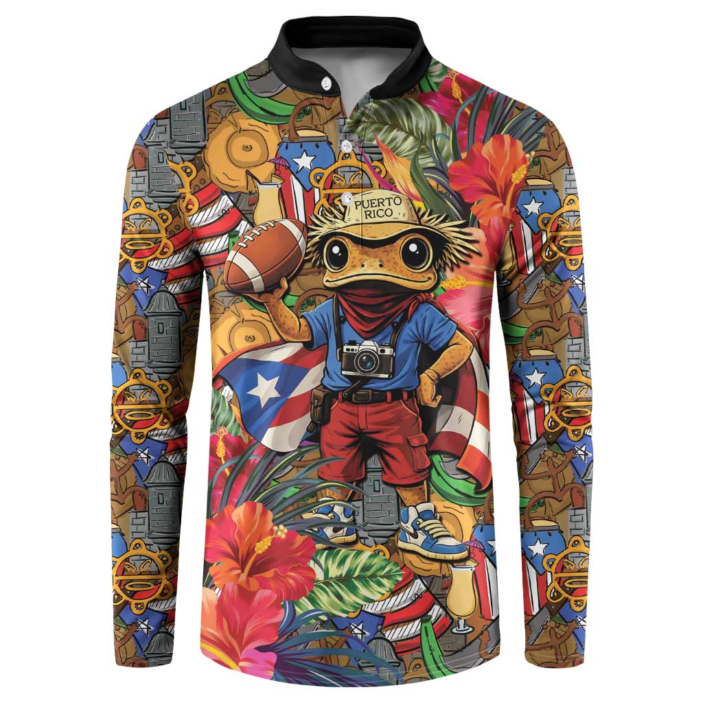 Funny Benito Bowl Button Sweatshirt Puerto Rican Coquí Football