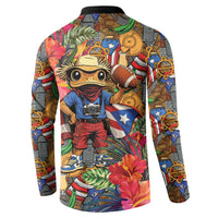 Funny Benito Bowl Button Sweatshirt Puerto Rican Coquí Football