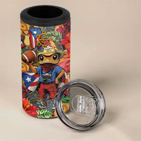 Funny Benito Bowl 4 in 1 Can Cooler Tumbler Puerto Rican Coquí Football