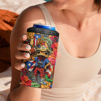 Funny Benito Bowl 4 in 1 Can Cooler Tumbler Puerto Rican Coquí Football