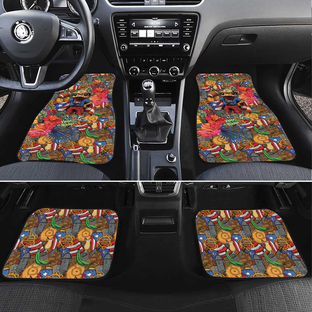 Funny Benito Bowl Car Mats Puerto Rican Coquí Football