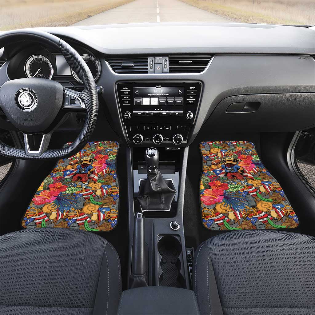 Funny Benito Bowl Car Mats Puerto Rican Coquí Football