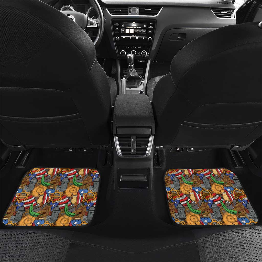 Funny Benito Bowl Car Mats Puerto Rican Coquí Football