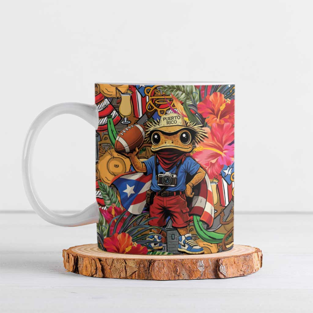 Funny Benito Bowl Ceramic Mug Puerto Rican Coquí Football