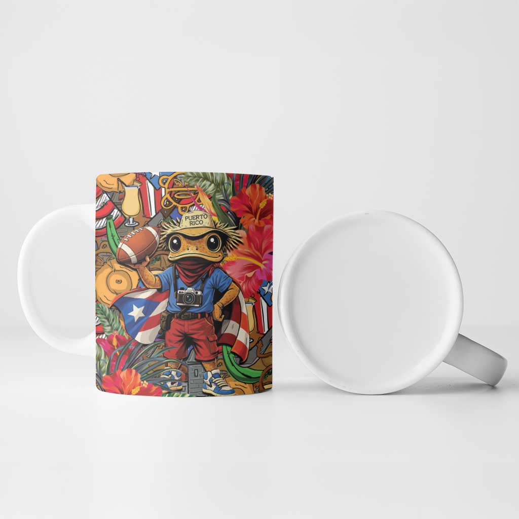 Funny Benito Bowl Ceramic Mug Puerto Rican Coquí Football
