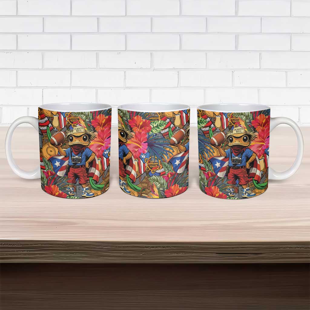 Funny Benito Bowl Ceramic Mug Puerto Rican Coquí Football