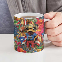 Funny Benito Bowl Ceramic Mug Puerto Rican Coquí Football