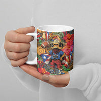 Funny Benito Bowl Ceramic Mug Puerto Rican Coquí Football