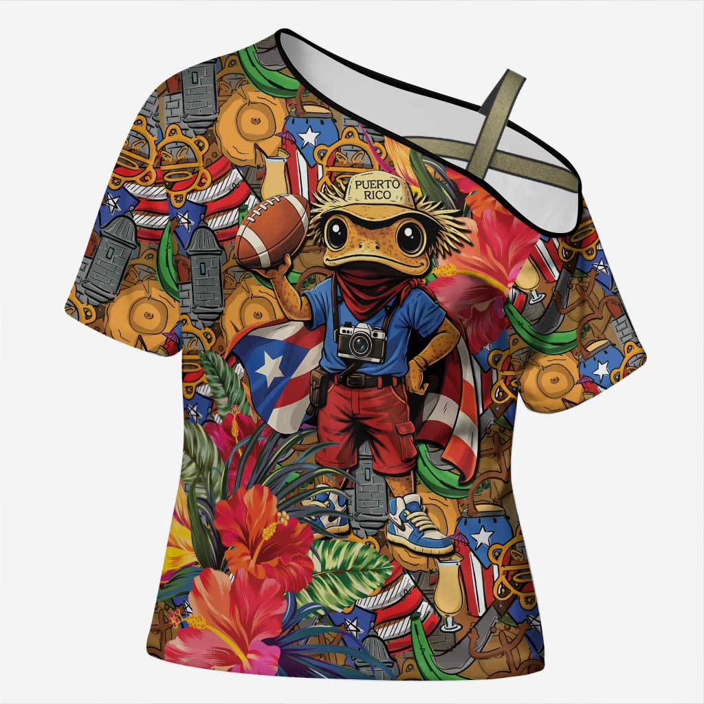 Funny Benito Bowl Cross Shoulder Shirt Puerto Rican Coquí Football