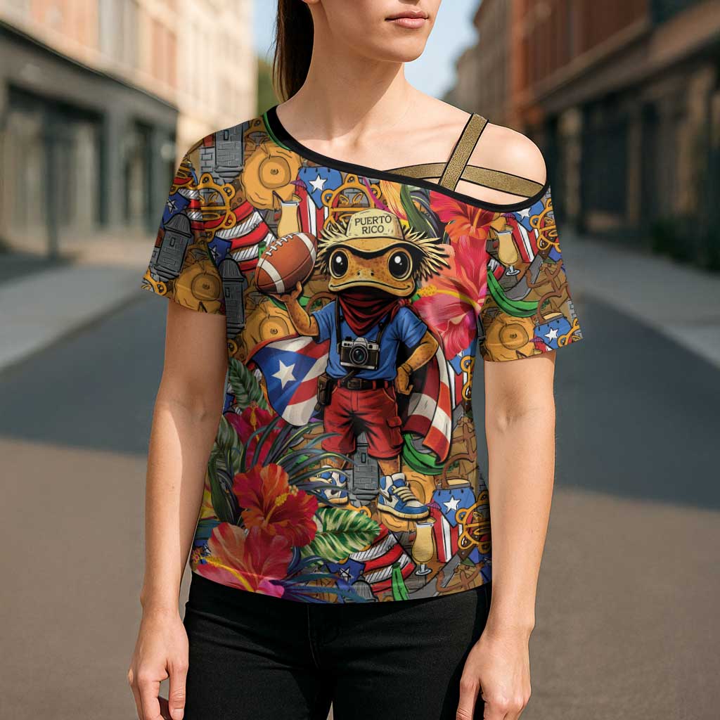 Funny Benito Bowl Cross Shoulder Shirt Puerto Rican Coquí Football