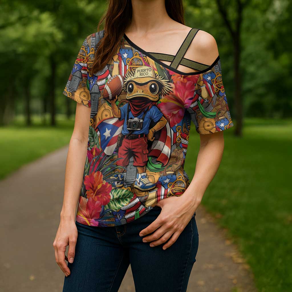 Funny Benito Bowl Cross Shoulder Shirt Puerto Rican Coquí Football