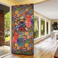 Funny Benito Bowl Door Cover Puerto Rican Coquí Football